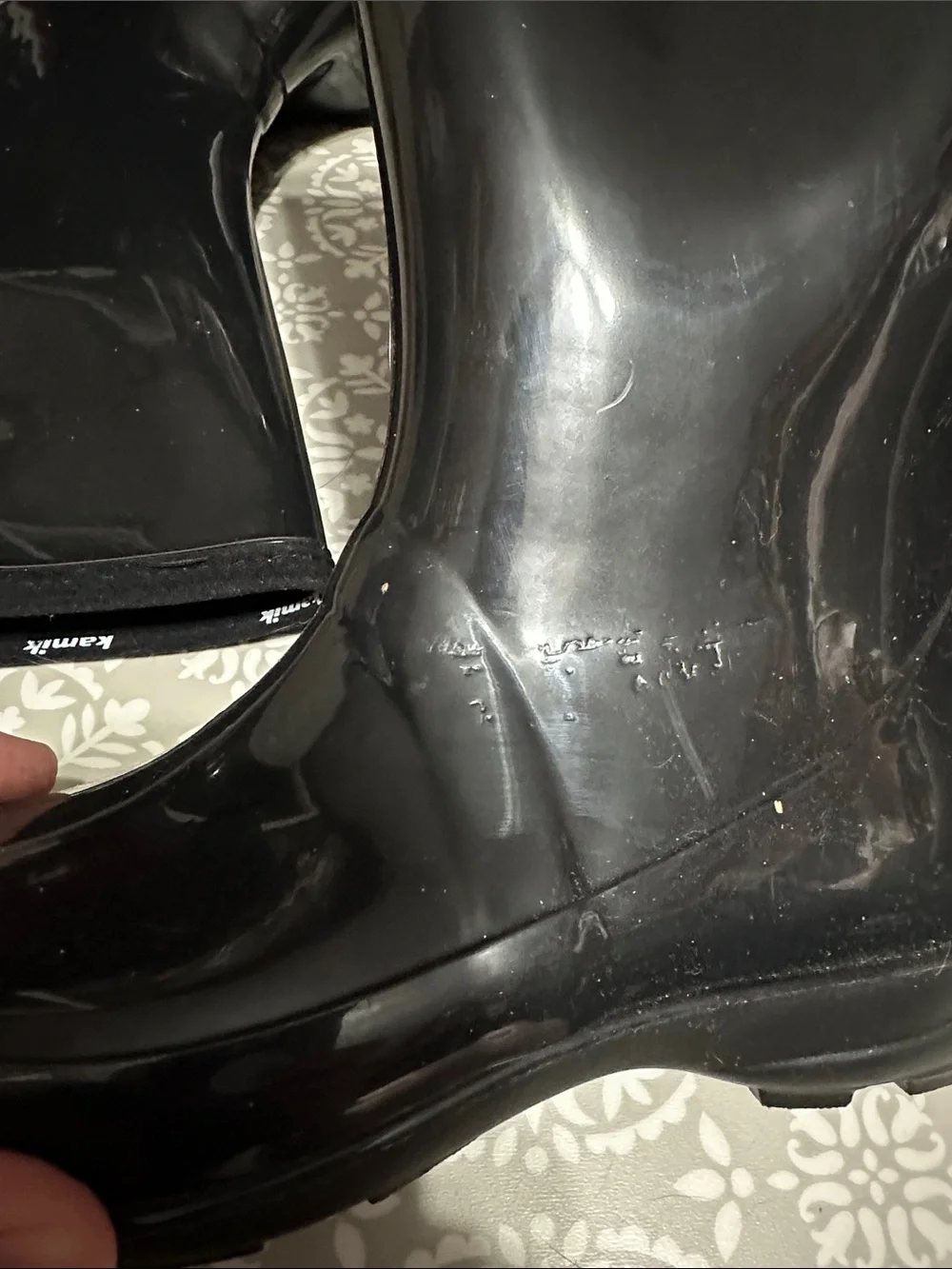 Kamik Black Women's Glossy Rain Boots